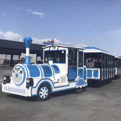 China Outdoor electric train trackless road fairground diesel train for sale 4400*1680*2400mm for sale