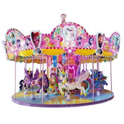 China Indoor Amusement Park Rides Indoor Amusement Park Rides Fairground Children 16 Seats Pony Carousel for sale