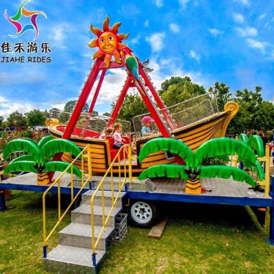 China FRP+steel trailer mounted rides mini pirate ship low price portable high quality carnival rides on sale for sale