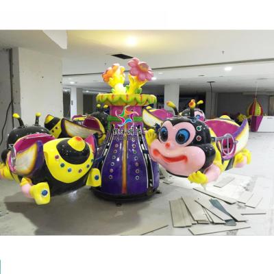 China Plastic Cute Design Bee Carousel Rides Kids Indoor Playground Rides For Sale for sale