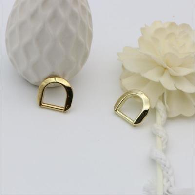 China RL-DR038 Light gold D ring bag accessories,12.1mm bag metal d buckles for sale