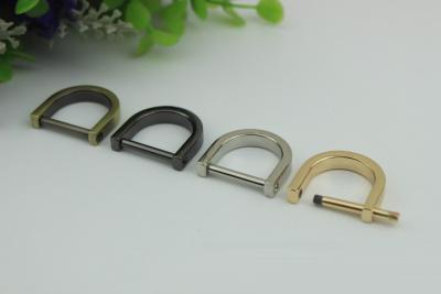 China Classical design removeble light gold 20mm D ring buckle,hanging plating bag d-ring for sale