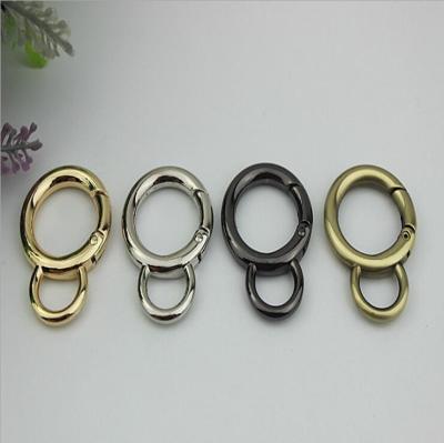 China Nickel Plated 20MM Metal Trigger Snap Clip Spring Gate O Ring For Bag Accessories for sale