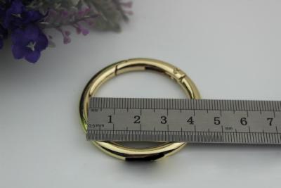 China Metal hardware 38MM hanging brush anti brass spring ring o ring for handbag for sale