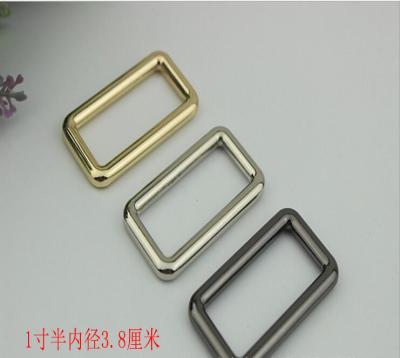 China Wholesale manufacturing zinc alloy 11/2 inch gold metal square o ring for handbag hardware and fitting for sale