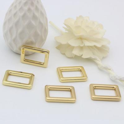 China 21 MM shiny gold metal bag adjustable square ring buckle for handbag strap for sale