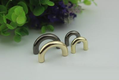 China Customized 3 size of 10 mm/15 mm/20 mm zinc alloy light gold metal bag arch bridge made in China for sale