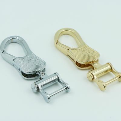 China Factory supply custom high end gold & nickel color metal car key chain buckles 78 *24.9 mm for sale