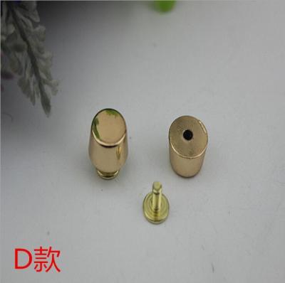 China Small bag hardware gold zinc alloy 10 mm width bottom nails rivets for leather for sale