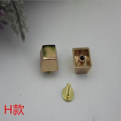 China 2019 New idea products design square 8 mm gold metal decorative rivets for handbag for sale