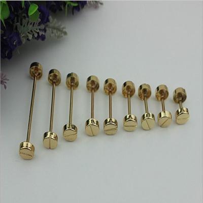 China Custom metal accessories light gold various size handbag rivets and  bottom nails for sale