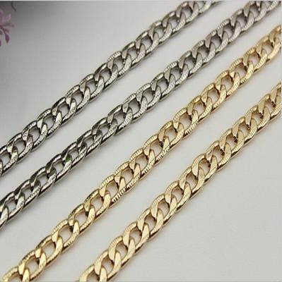 China Widespread sale good quality 90 mm length iron material flat shape gold metal chain for lanyard for sale