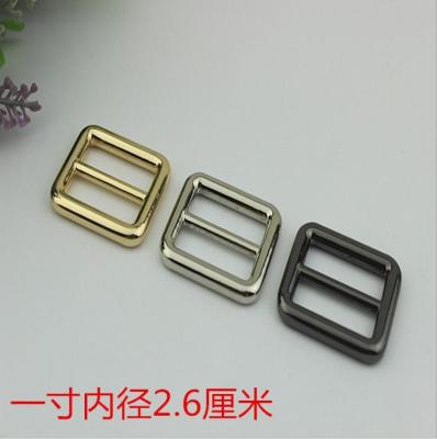 China Personalized fashion nickel free light gold 26 mm bag metal slide buckles for leather for sale