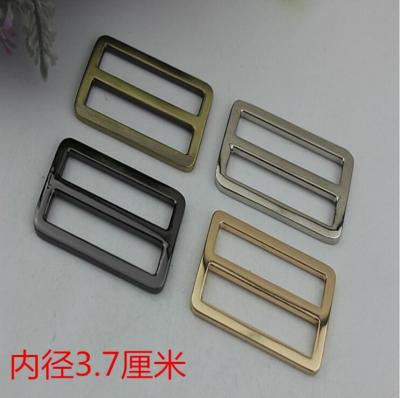 China Factory outlets gunmetal zinc alloy 37 mm adjustable slide buckles for handbag hardware for sale