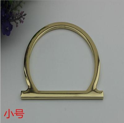 China Handmade bag hardware holder light gold 85 mm metal accessory bag metal handle for sale