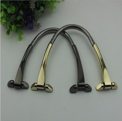 China Hot selling metal accessories light gold 190 mm length zinc alloy handbag handle for sale