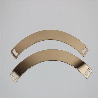 China Fashion nice quality new design gold curve shape iron sheets shoelace metal buckles for shoes for sale