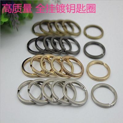 China Mutil-color round shape 24 mm iron metal split key ring clip wholesale for sale