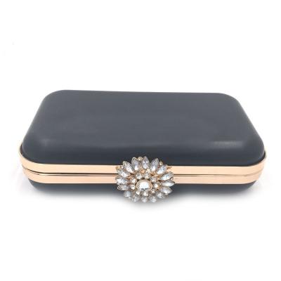 China Rectangle shape gold flower lock metal purse frame plastic box for purse for sale