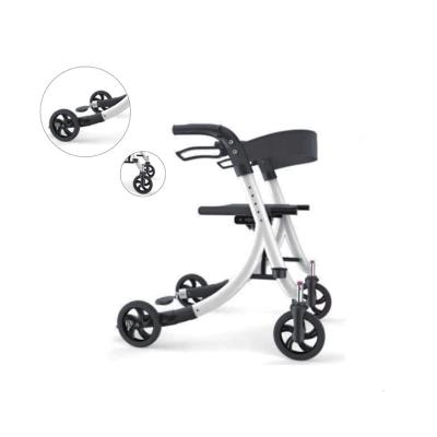 China Aluminum Luxury Aluminum Stand Up Rollator For Elderly And Disabled People for sale