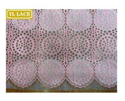 China Breathable Wholesale Stretch French Lace Dress Fabric Soft Stain Tulle Fabric for sale