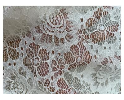 China 3D Design Embroidery Nylon Spandex Lace Fabric Breathable High Quality Fancy Floral Wedding Dress for sale