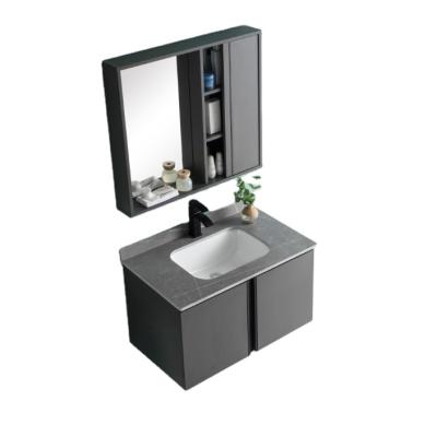 China 2021 Hot Selling Low Price Modern Popular Gray Modern Bathroom Furniture Vanity Cabinets for sale