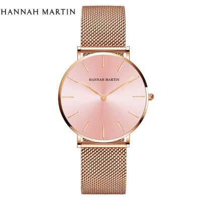 China Complete Calendar Hannah Martin Stainless Steel Quartz Female Original Waterproof Designs Custom Logo Stainless Steel Youth Watch Manufacturer for sale