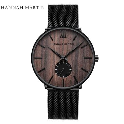 China Hannah Martin Water Resistant Office Beautiful Designer Manufacturer Full Quartz Waterproof Custom Calendar Watches Popular Brands Wood Watch for sale