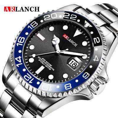 China 2021 Full Calendar Kola Blue New And Black Ring Business Watch Can Be Customized Logo Stainless Steel Quartz Watch And Drop Shipping Boutique for sale