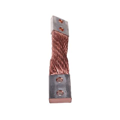 China Cheap Excellent Busbar Battery Pack Braided Flat Copper Braided Shunt Connector Ground Bus for sale