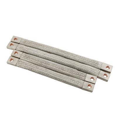 China Battery Connection Power Flat Insulated Copper Braided Flexible Busbar For Battery Pack Battery Copper Braided Busbar for sale