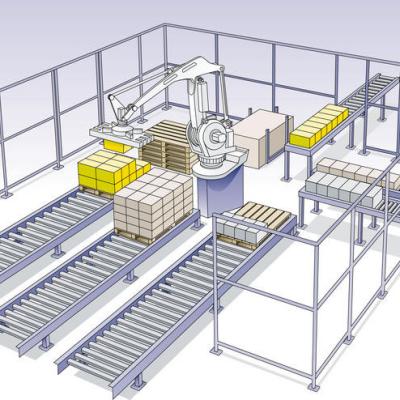 China 2021 New Type Fully Automatic Cement Dry Mortar Industrial palletizing robot with Arm Loader for sale