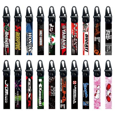 China Japanese Motorcycle Metal Strap Key Ring Metal Keychain With Hanging Buckle Support Customization for sale