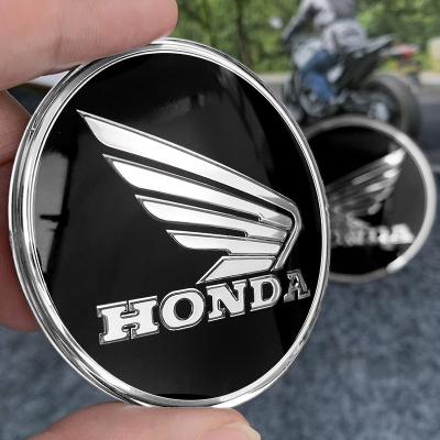 China 2PCS 3D Acrylics Plating Fairing Cover Logo Decal Sticker Chrome Emblem Badge Motorcycle Fuel Tank Wing For Honda 62mm as you choose for sale