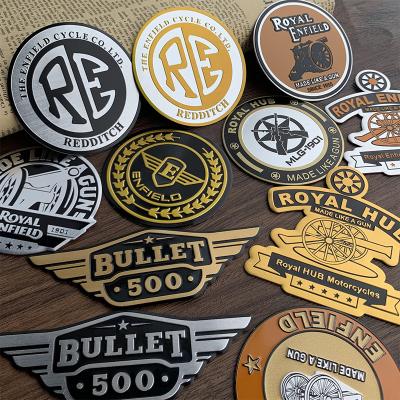 China Royal Enfield Motorcycle Emblem Badge Stickers Aluminum Decals For Classic Bullet 350 Motorcycle Etc. the retro as you choose for sale