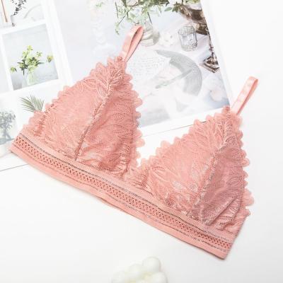 China Low MOQ Beautiful Mesh Lining Bra Sexy Bra Lace Bralette Triangle Cup Lingerie Design High Quality Custom Made QUICK DRY for sale