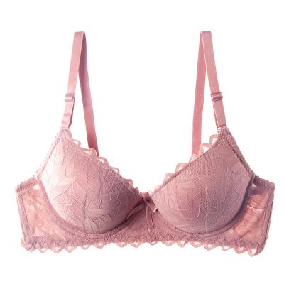 China Wholesale QUICK DRY Sexy Women's Small B Underwire Sexy Women's Underwear Lace Thin Bra Cup for 32 Size Boobs for sale