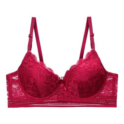 China Breathable Lace Sexy Adjustable Plus Size Bra With Underwire Finish Women's Underwear Wholesale for sale