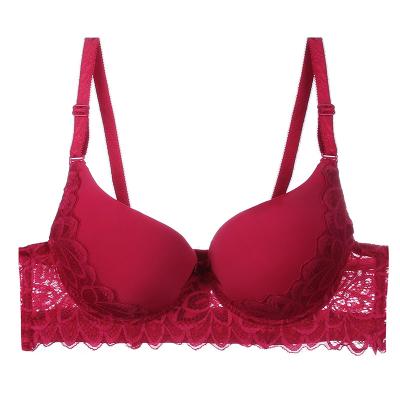 China QUICK DRY Floral Comfy Underwear Sets Embroidered And Slip Brazieres Bralette For Women Subjectador Sin Respaldo Lace Bra for sale