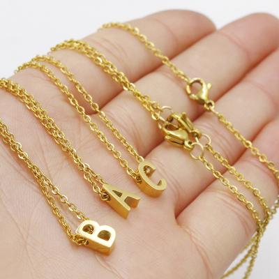 China 2020 TRENDY Personalized Gold Alphabet Initial Necklace Letter Necklace For Women BHNP097 for sale