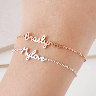 China CLASSIC Personalized Custom Name Bracelet or Anklet with Any Names for Girls Custom Name Charm Jewelry for Mothers Day for sale