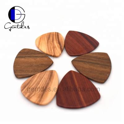 China Jewelry Nature CLASSIC Handmade Gentdes Wooden Custom Guitar Picks Music Accessories As Special Gift for sale