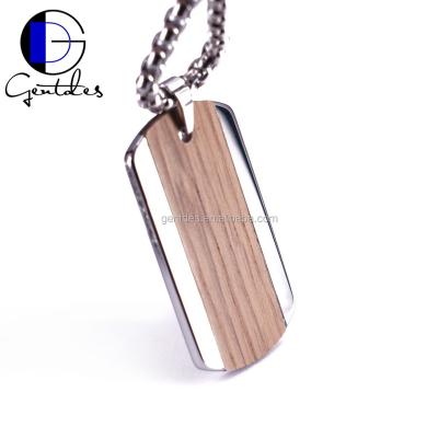 China CLASSIC Custom Jewelry Men Necklace Gentdes Inlay Tungsten Wood Pendants for sale