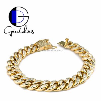 China Gentdes Jewelry CLASSIC Hip Hop 14K Gold Stainless Steel Chain For Men for sale