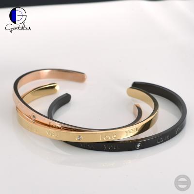 China CLASSIC Gentdes Jewelry Fashion Gold Plated Women's Stainless Steel Romantic Bracelet for sale