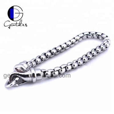 China Gentdes CLASSIC Jewelry Customized Chain Bracelet Silver Color Mens Stainless Steel for sale