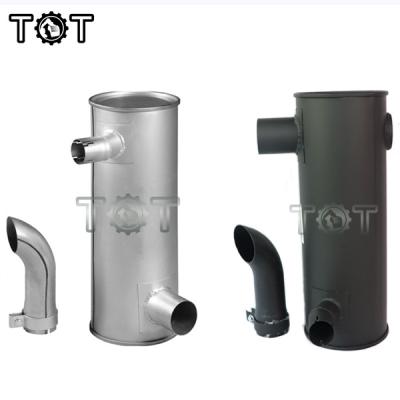 China Aluminum Universal Muffler Silencer HD820 HD820-3 HD820-5 KATO Excavator Muffler for sale