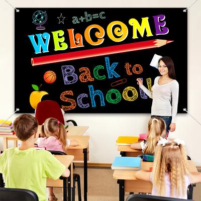 China Insurance Ychon Welcome Back To School Banner Large Classroom Positive Banner Fabric Banner for sale