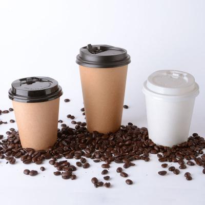 China Biodegradable Disposable Paper Cup Thickened Logo Soy Milk Coffee Cup With Wrapping Paper Milk Tea Drink Cover Packed Hot Cup for sale